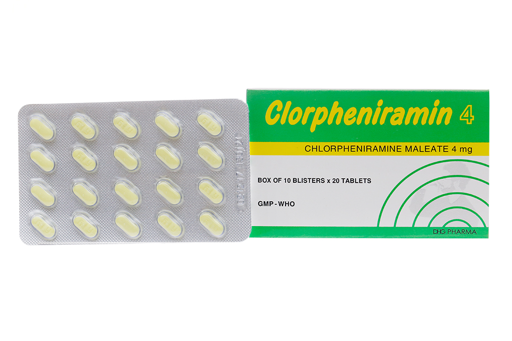 Tác dụng phụ của thuốc clorpheniramin 4
