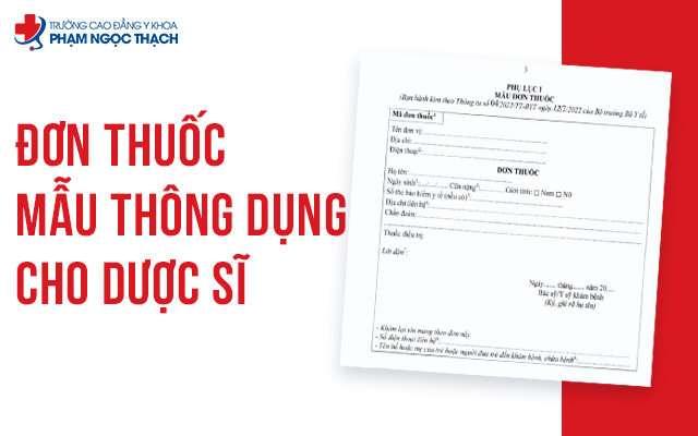 Đơn thuốc mẫu thông dụng cho Dược sĩ chi tiết – Tham khảo ngay