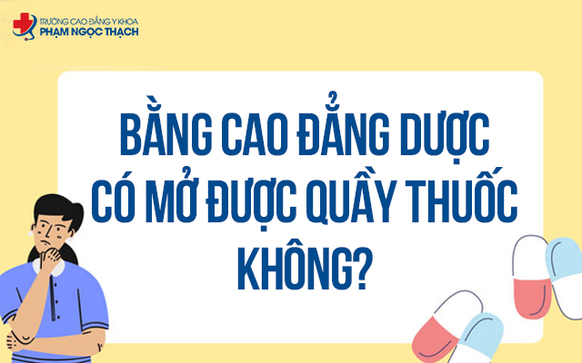 Bằng Cao đẳng Dược c&oacute; mở được quầy thuốc kh&ocirc;ng?