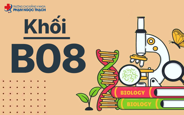 Khối B08 gồm ba m&ocirc;n To&aacute;n, Sinh học v&agrave; Tiếng Anh