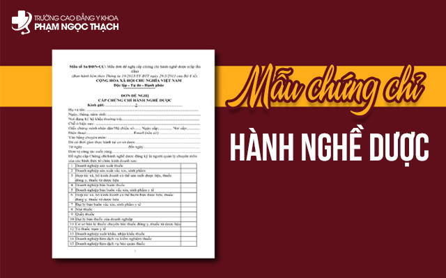 Mẫu Chứng chỉ h&agrave;nh nghề Dược 