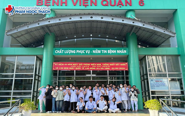 Hình ảnh sinh viên thực tập tại bệnh viện Quận 6